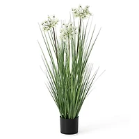 Glitzhome® 3.25ft. Faux Onion Grass Plant in Pot