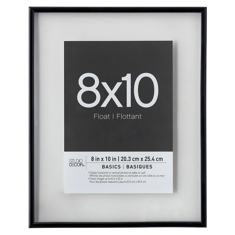 6 Pack: Black Thin 8" x 10" Float Frame, Basics by Studio Décor®