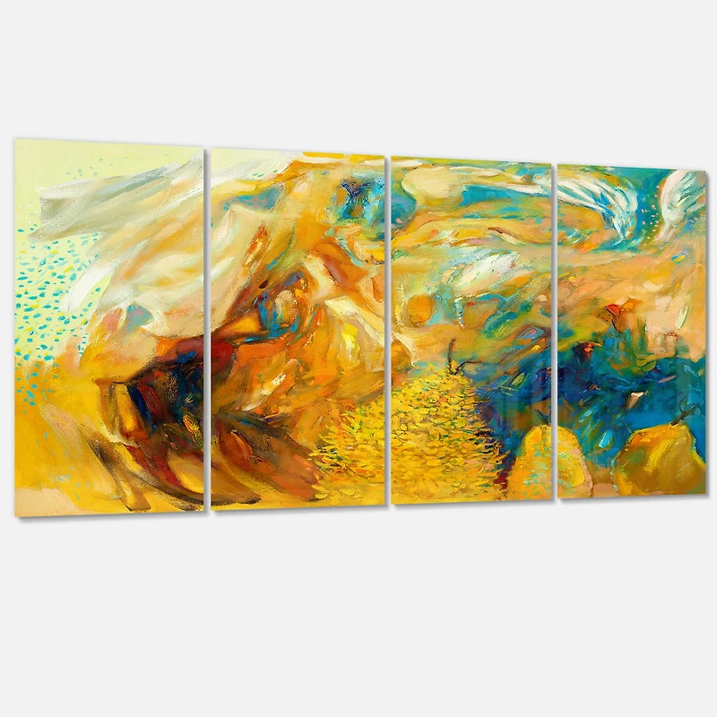 Designart - Abstract Yellow Collage