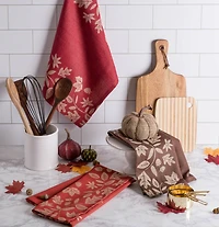 DII® Assorted Fall Harvest Vine Jacquard Dishtowel Set
