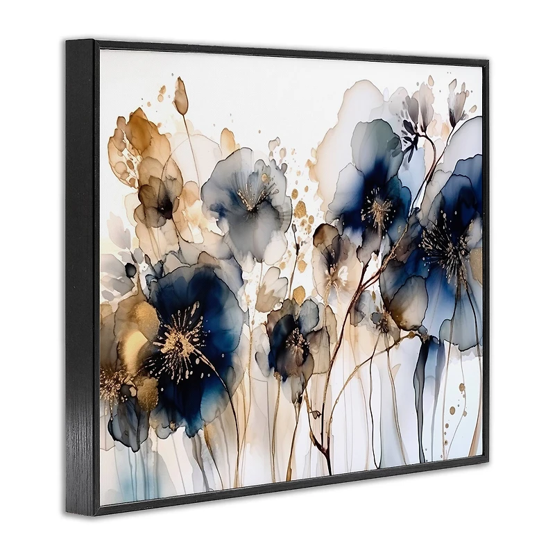 Stupell Industries Navy & Gold Abstraction Framed Giclee Art
