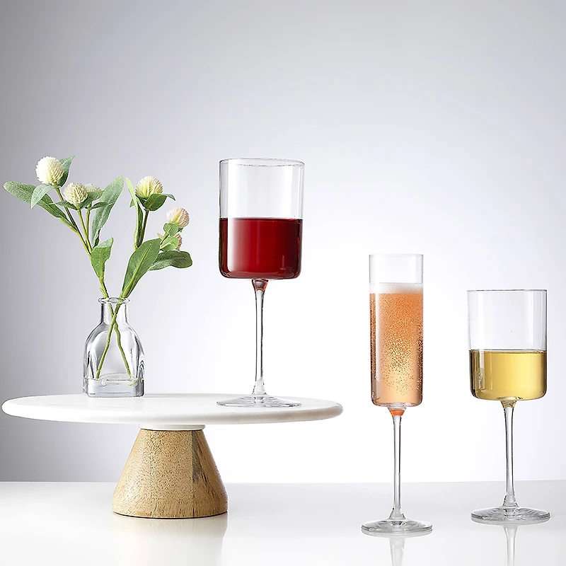 JoyJolt® Claire Cyrstal Cylinder Champagne Glasses, 4ct.