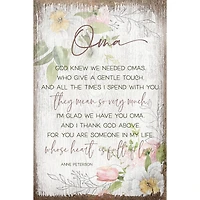 Oma Inspirational Wood Plaque