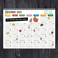 TF Publishing 2023 - 2024 Every Day's A Holiday Medium Desk Pad Monthly Blotter Calendar