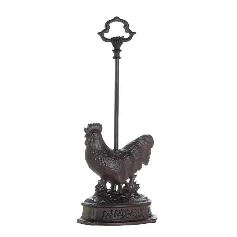 25" Rooster Door Stopper with Handle