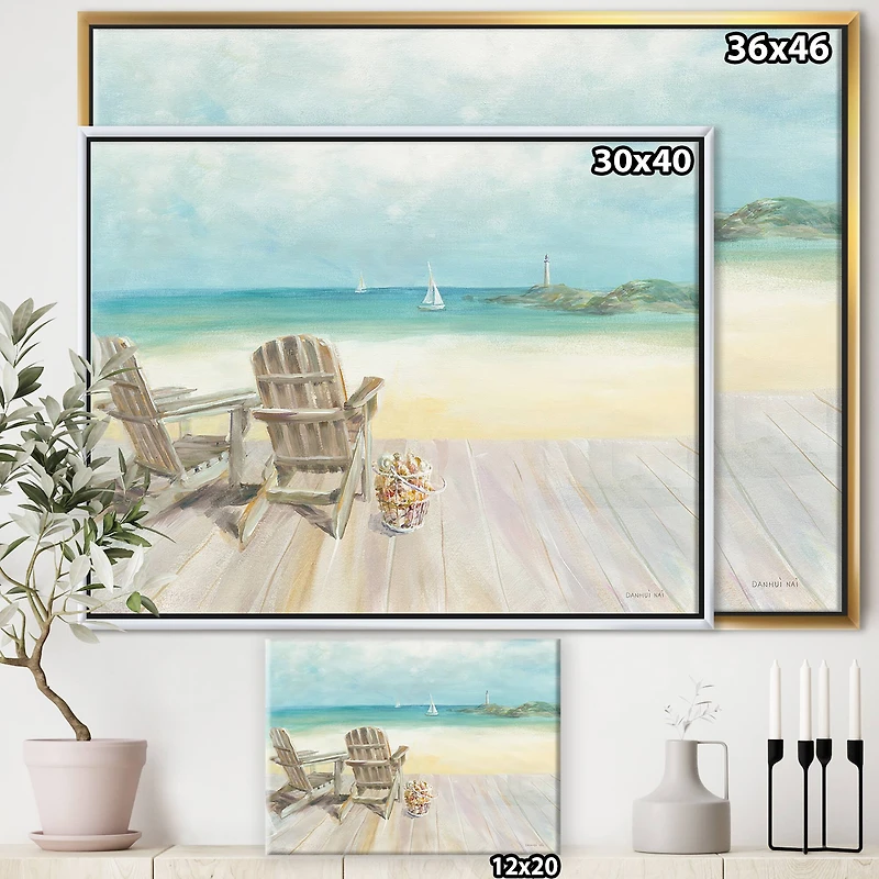 Designart - Seaside Morning no Window