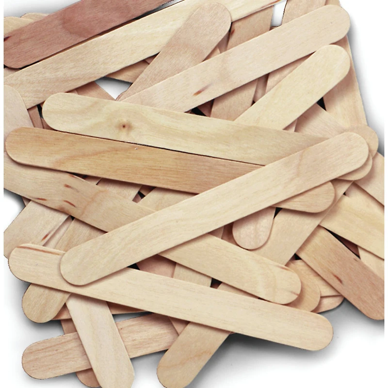 Creativity Street 6" Jumbo Natural Wooden Craft Sticks, 100ct.