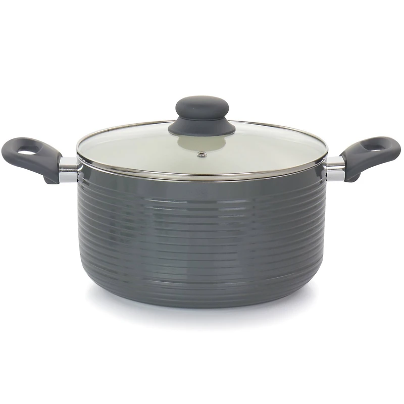 Oster Ridge Valley 8-Piece Gray Aluminum Nonstick Cookware Set