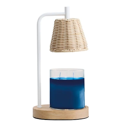 Candle Warmer Lamp with Rattan Shade by Ashland®