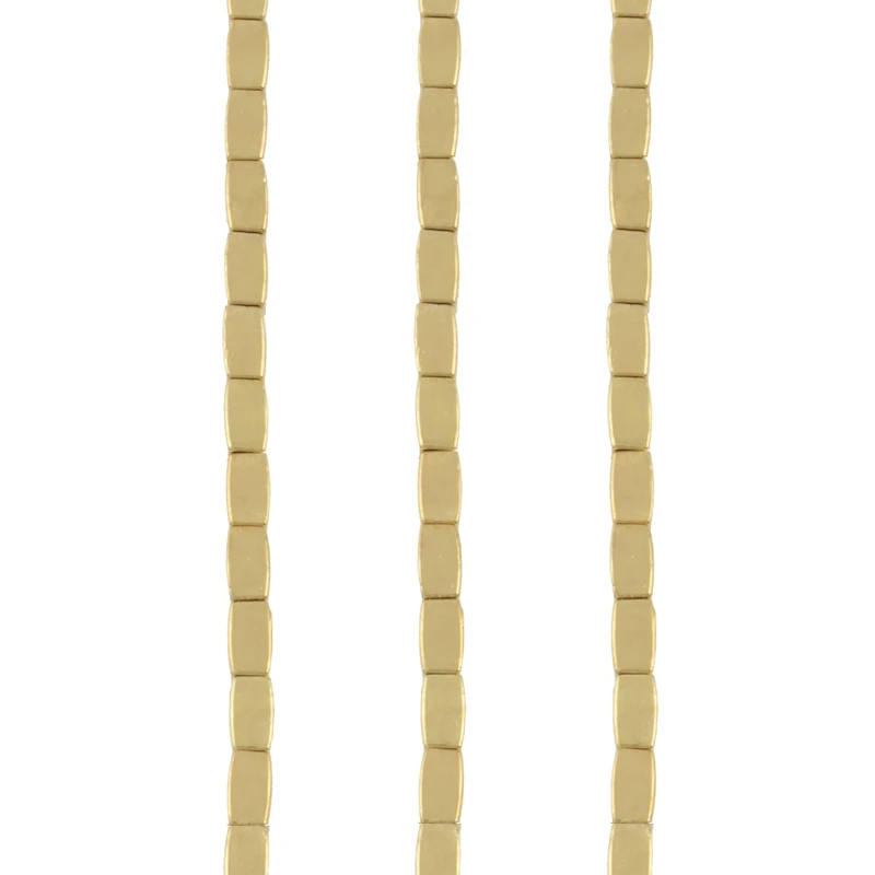 Gold Metal Square Tube Beads, 5mm by Bead Landing™