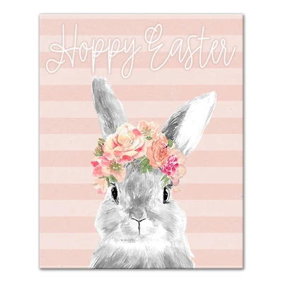 Hoppy Easter Rabbit 16" x 20" Canvas Wall Art