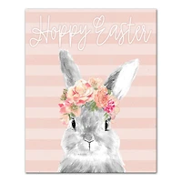 Hoppy Easter Rabbit 16" x 20" Canvas Wall Art