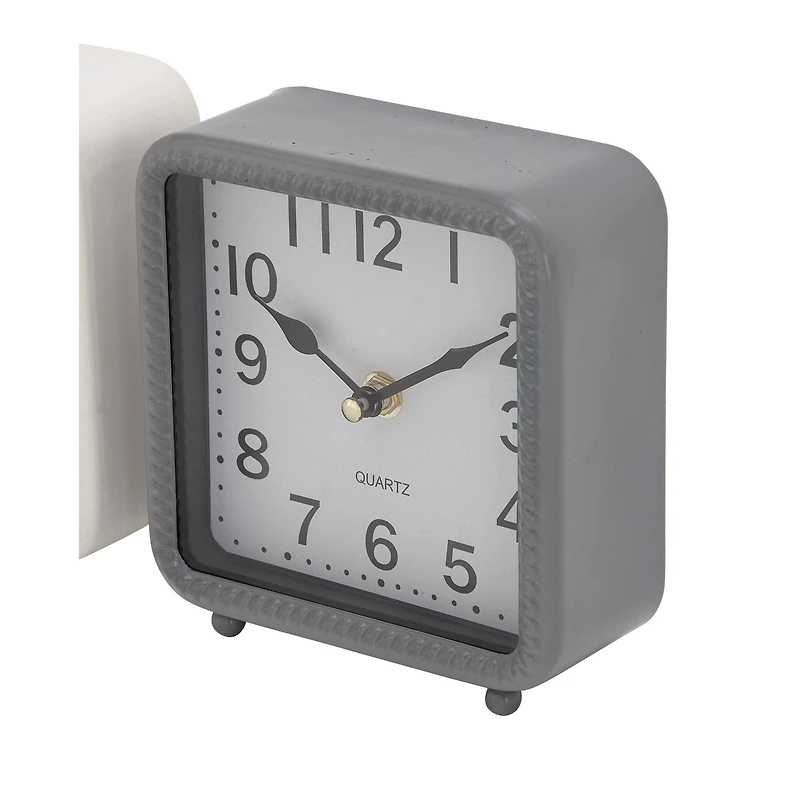 6" Traditional Metal Clock Set