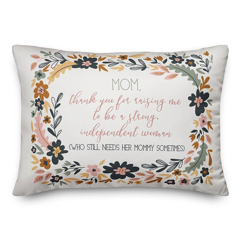 Thank You Mom Lumbar Throw Pillow