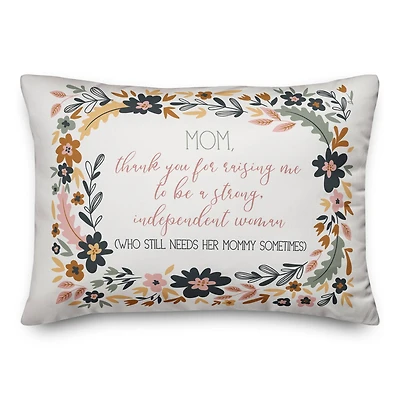 Thank You Mom Lumbar Throw Pillow