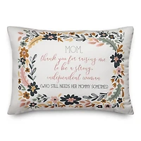 Thank You Mom Lumbar Throw Pillow