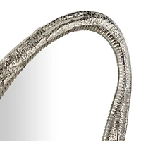 Silver Contemporary Wall Mirror, 23" x 2" x 35"