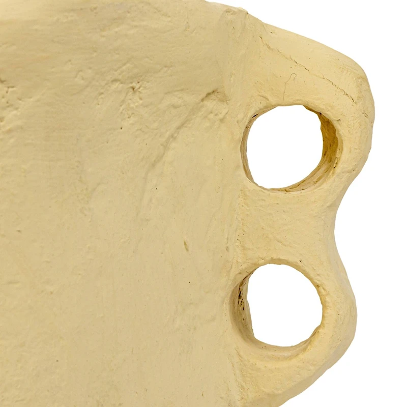 Hello Honey® 11" Natural Decorative Handmade Paper Mache Planter with Handles