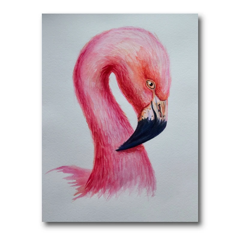 Designart - Portrait of Pink Flamingo IV