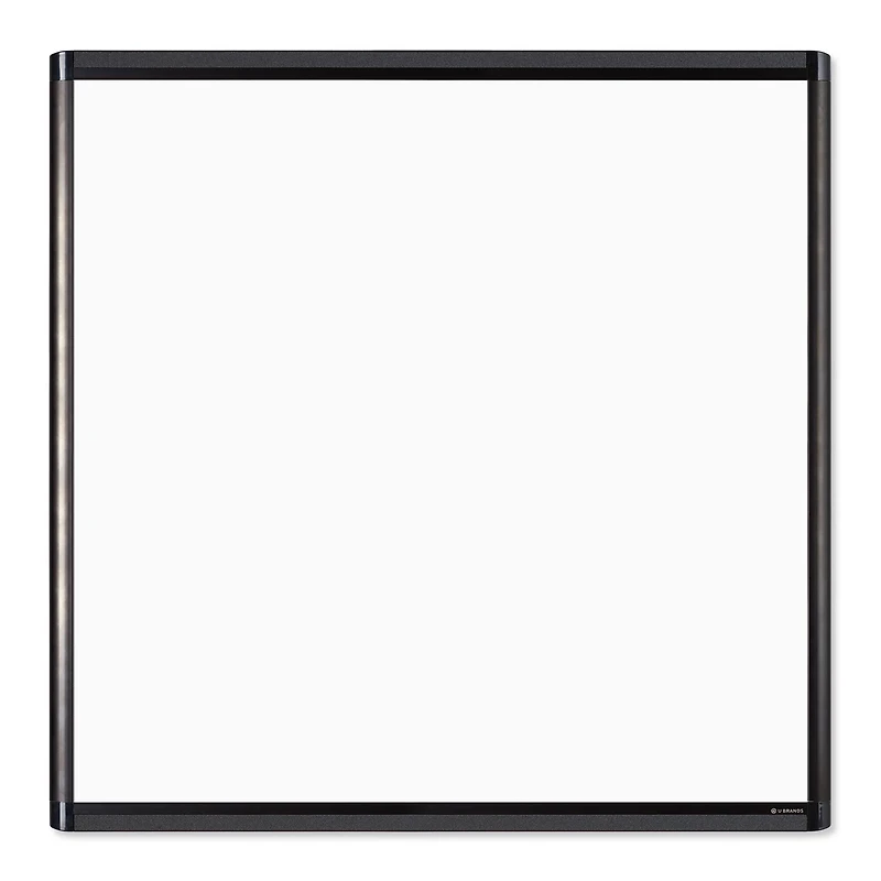 U Brands PINIT Black 36" x 36" Aluminum Frame Magnetic Dry Erase Board