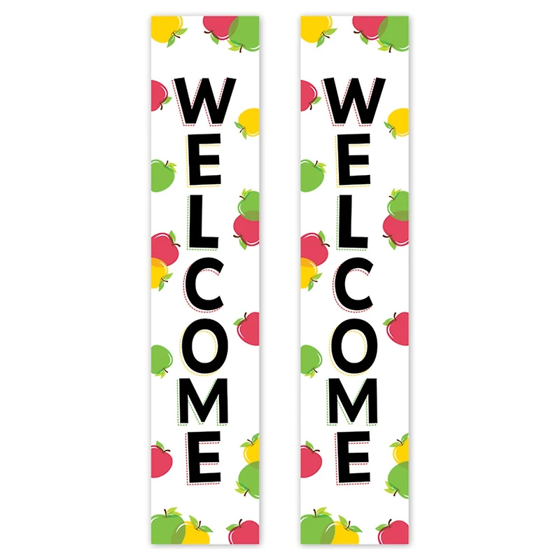 Creative Teaching Press® Apple Time Two-Sided Welcome Banner, 8" x 39", Pack of 2