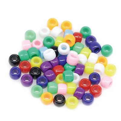 Multicolor Opaque Pony Beads by Creatology™, 6mm x 9mm