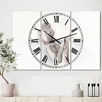 Designart 'Watercolour Nude 1 Oversized Traditional Multipanel Wall Clock