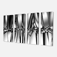 Designart - Black White Crystal Background