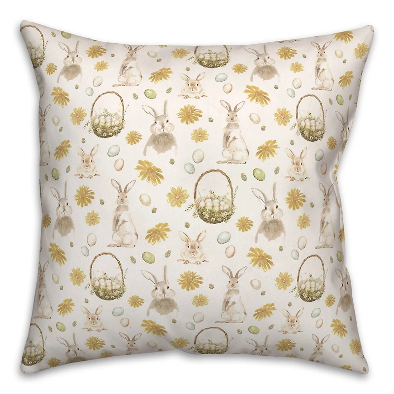 Easter Greetings Pattern 18" x 18" Indoor / Outdoor Pillow