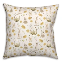 Easter Greetings Pattern 18" x 18" Indoor / Outdoor Pillow