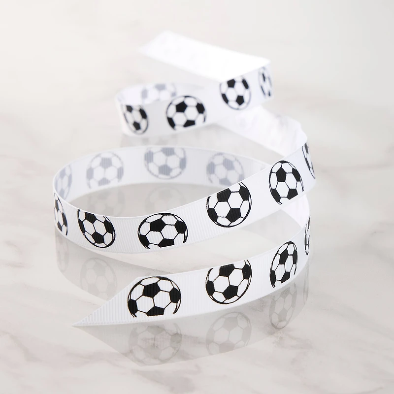 5/8'' x 7yd. Soccer Ribbon by Celebrate It® Classic
