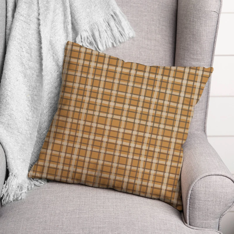 Multi Plaid Throw Pillow