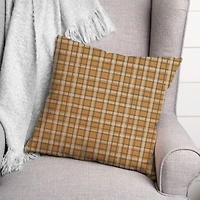 Multi Plaid Throw Pillow