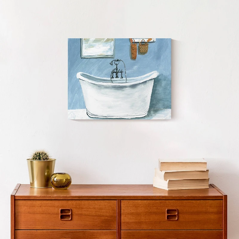 Calm Bathtub 14" x 11" Canvas Wall Art