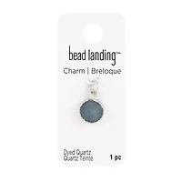 Round Dyed Quartz Charm by Bead Landing