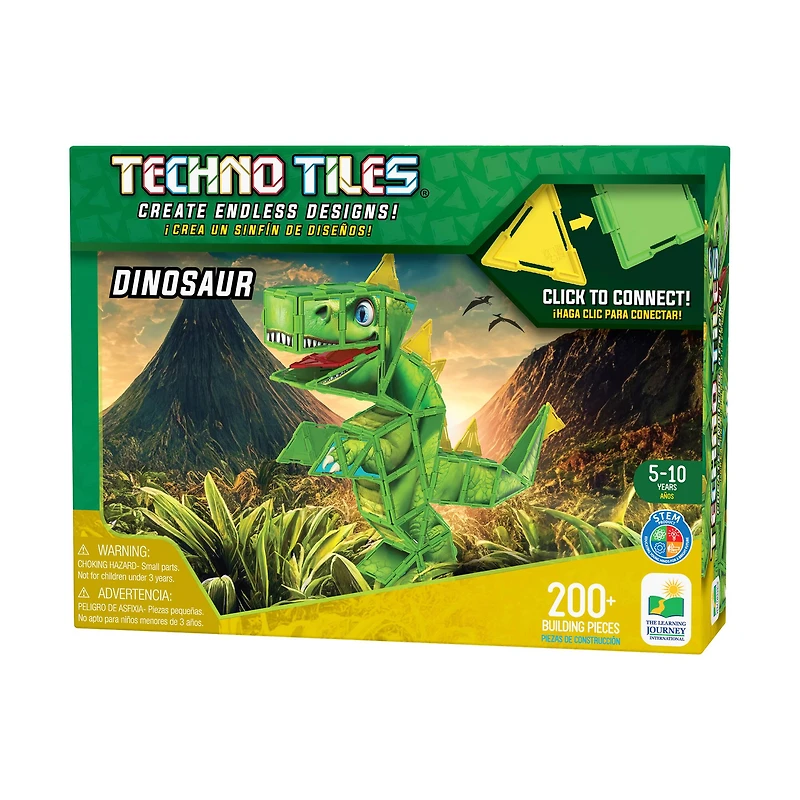 Techno Tiles - Dinosaur: 200+ Pcs