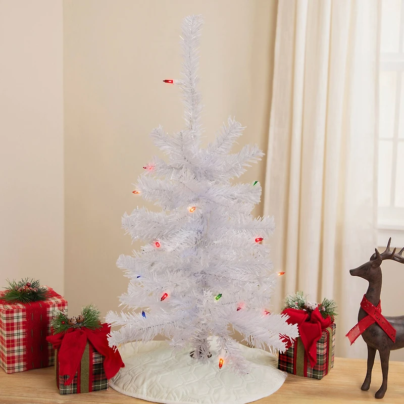 2ft. Pre-Lit Woodbury White Pine Artificial Christmas Tree