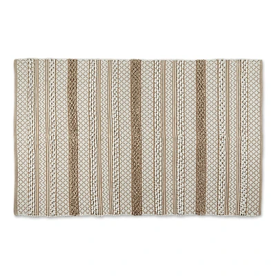 DII® Stone & White Hand-Loomed Paper Chindi Rug, 4ft. x 6ft.
