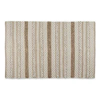 DII® Stone & White Hand-Loomed Paper Chindi Rug, 4ft. x 6ft.