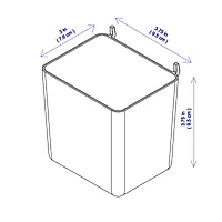 Small White Pegboard Storage Bin by Simply Tidy®