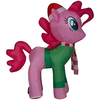 3ft. Airblown® Inflatable Christmas Pinkie Pie with Santa Hat and Green Sweater
