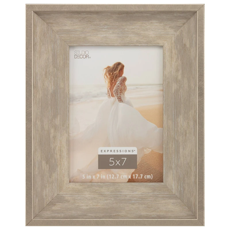 Expressions™ Metallic Edge Champagne Woodgrain Frame by Studio Décor®