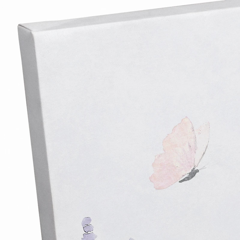 11" x 14" Floral Pasture Bunny Canvas Wall Art