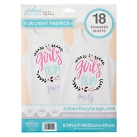 Jolee's Boutique® Easy Image® Light Fabric Transfer Sheets, 18ct.