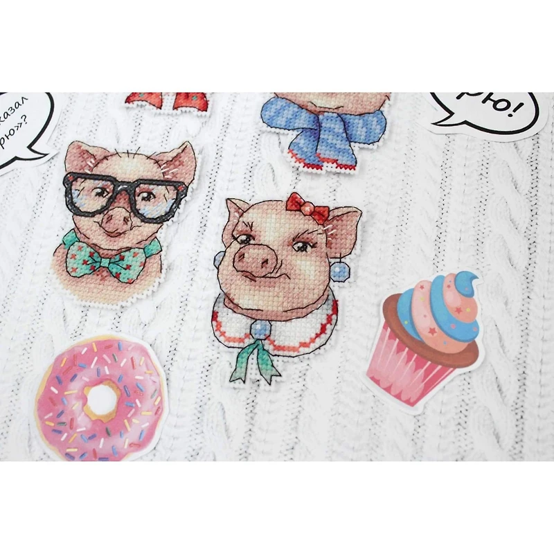 MP Studia Cute Piggies Cross Stitch Kit