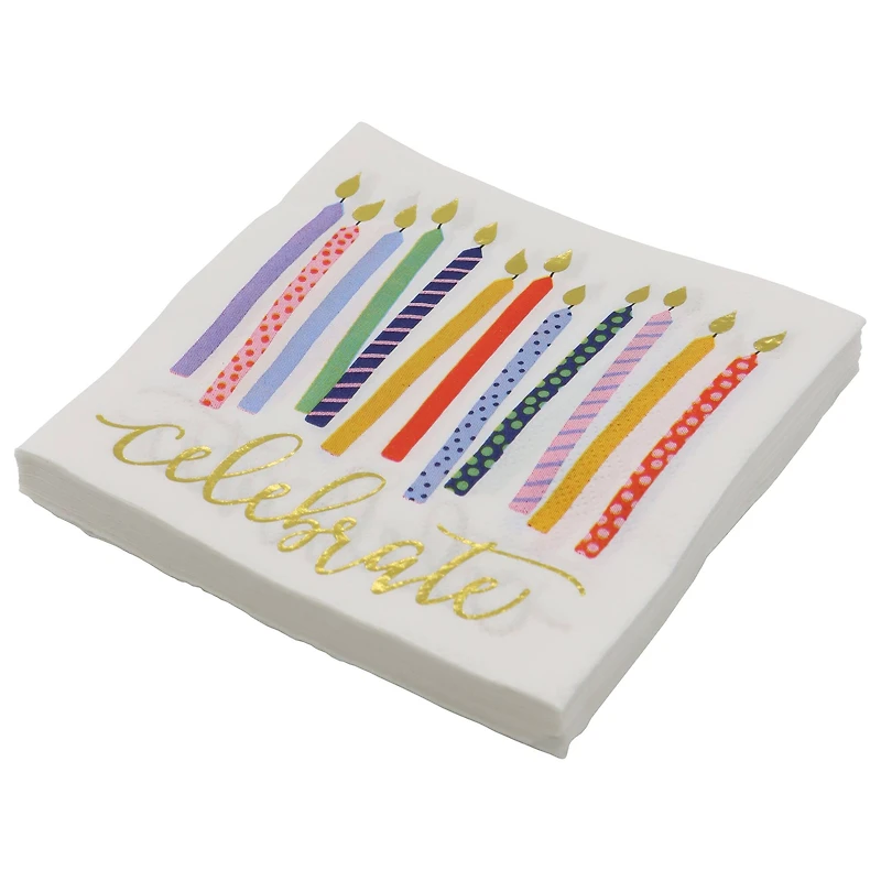 Celebrate Candles Beverage Napkins, 20ct. by Celebrate It™