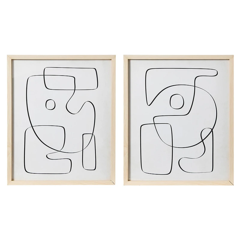 Hello Honey® Framed Abstract Line Drawings Wall Art Set