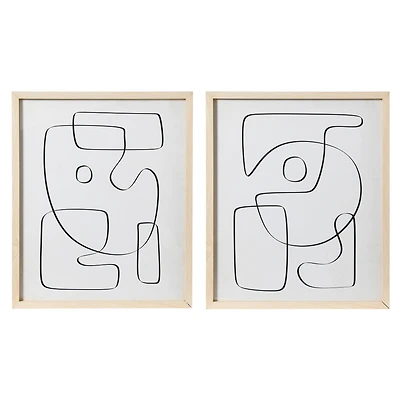 Hello Honey® Framed Abstract Line Drawings Wall Art Set