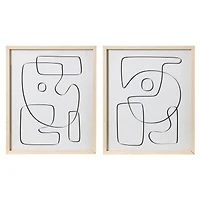 Hello Honey® Framed Abstract Line Drawings Wall Art Set