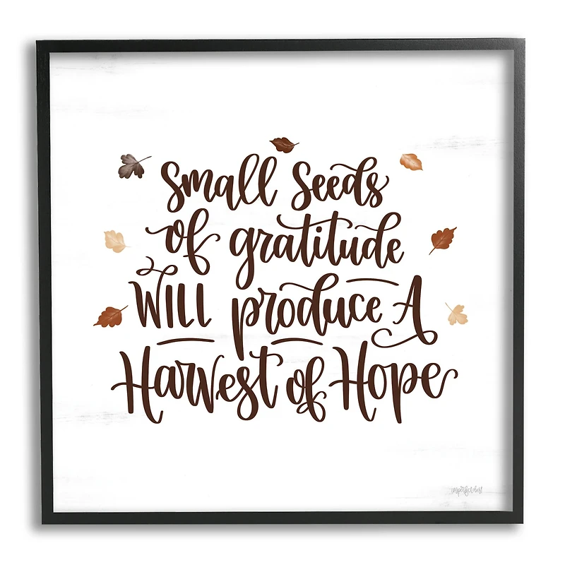 Stupell Industries Harvest of Hope Phrase Framed Giclee Art